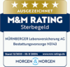 Testsiegel NÜRNBERGER Versicherung Bestattungsvorsorge mit Assistance-Leistungen, ohne Gesundheitsfragen