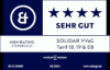 Testsiegel SOLIDAR Versicherung Tarif Einmalbeitrag